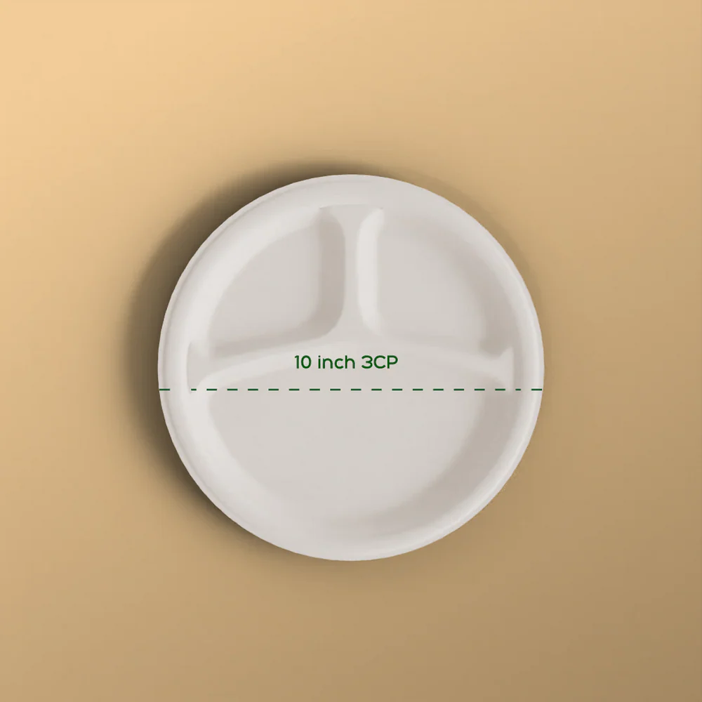 3 Compartments Round Plate-1