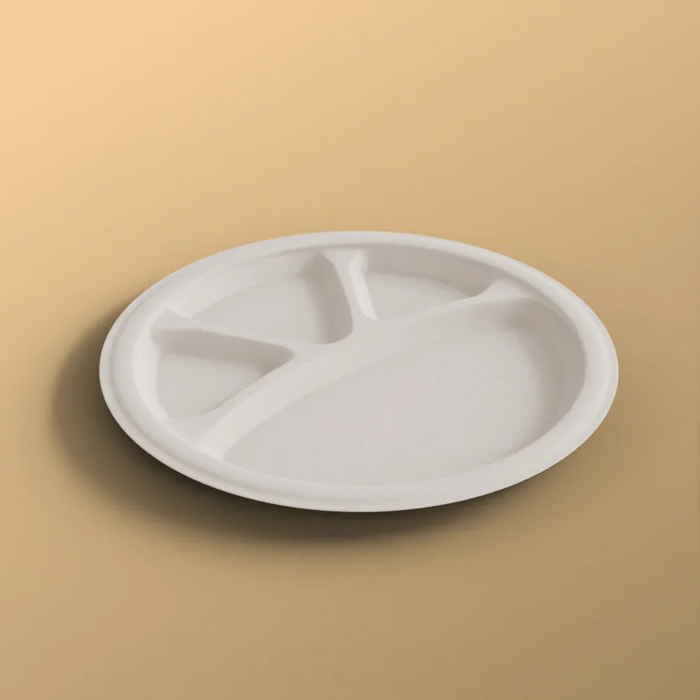 3 Compartments Round Plate-2