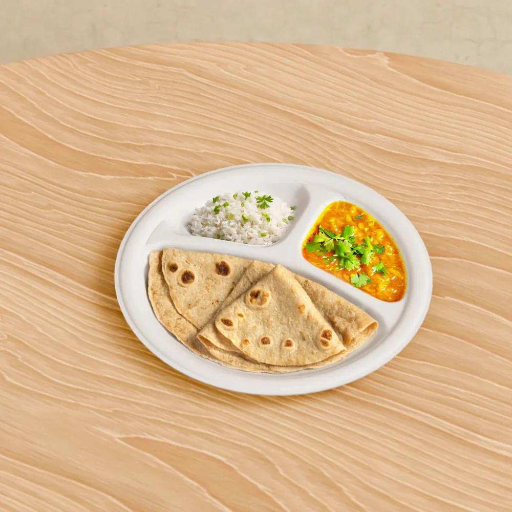 3 Compartments Round Plate-4